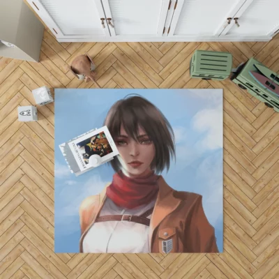 Mikasa Valor Clash of Titans Anime Rug