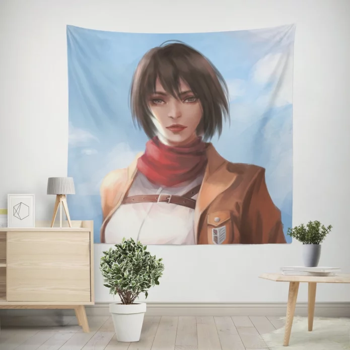 Mikasa Valor Clash Of Titans Anime Wall Tapestry