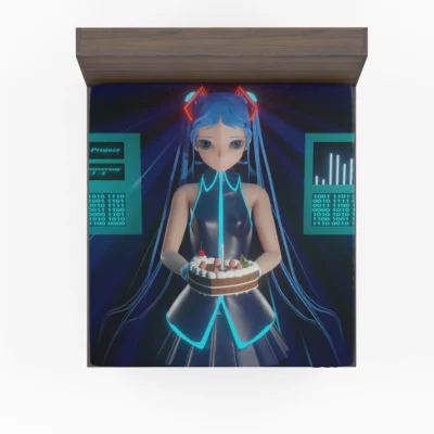 Miku 15th Anniversary Blue-Haired Saga Anime Fitted Sheet