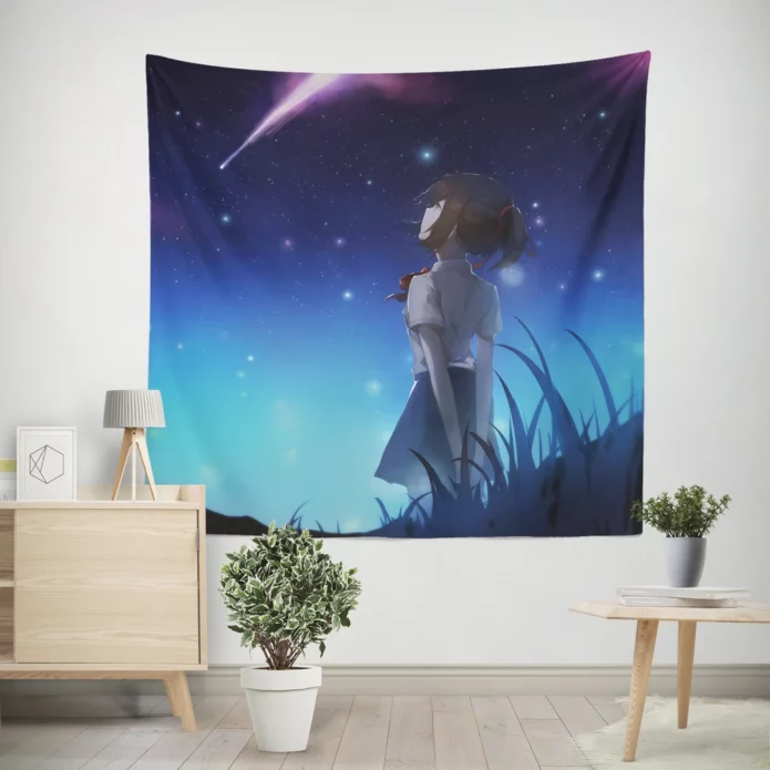 Mitsuha Reflection Your Name Anime Wall Tapestry