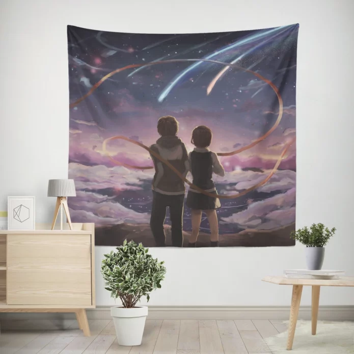 Mitsuha And Taki Kimi No Na Wa Chronicles Anime Wall Tapestry