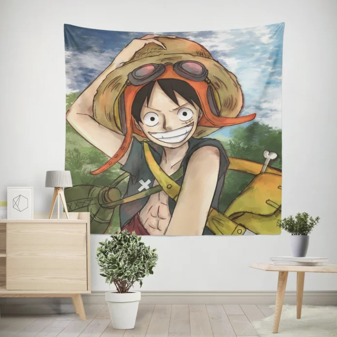 Monkey D Luffy One Piece Pirate Adventure Anime Wall Tapestry