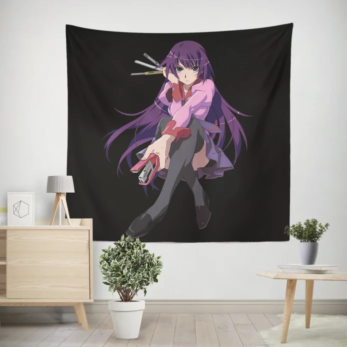 Monogatari Hitagi Intriguing Storyline Anime Wall Tapestry