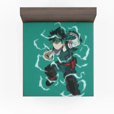 My Hero Academia Izuku Midoriya Heroic Quest Anime Fitted Sheet