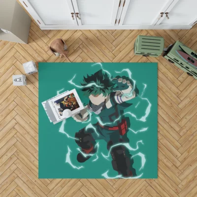 My Hero Academia Izuku Midoriya Heroic Quest Anime Rug