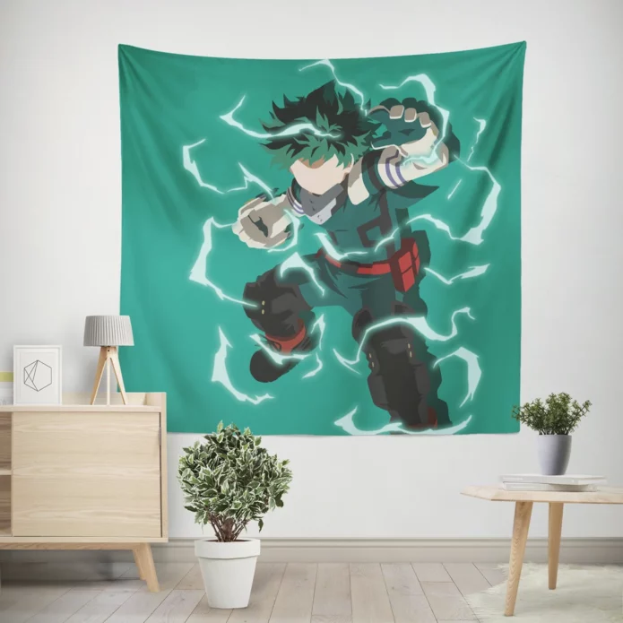 My Hero Academia Izuku Midoriya Heroic Quest Anime Wall Tapestry