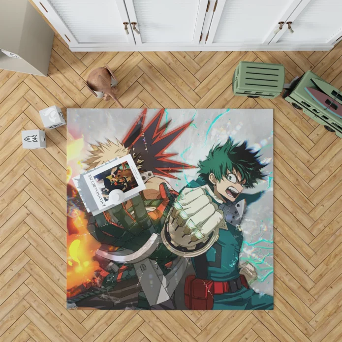 My Hero Academia Katsuki Bakugou Izuku Midoriya Anime Rug