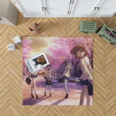 Nagisa and Kyou Clannad Diverse Cast Anime Rug