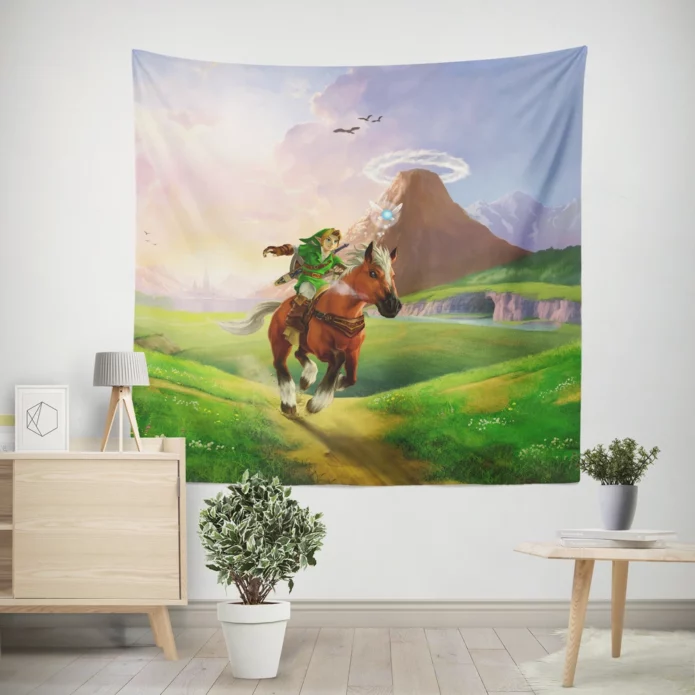 Ocarina Of Time Link Quest Anime Wall Tapestry