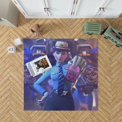 Officer DVa Overwatch Defender Anime Rug