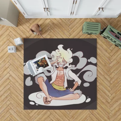 One Piece Saga Luffy Gear 5 Quest Anime Rug