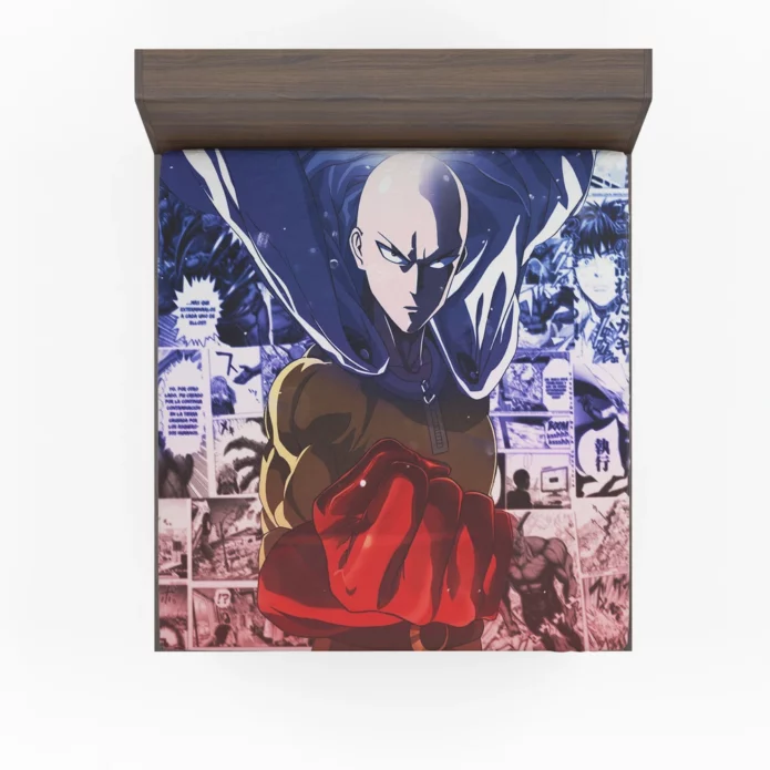 One-Punch Man Saitama Unbeatable Hero Anime Fitted Sheet