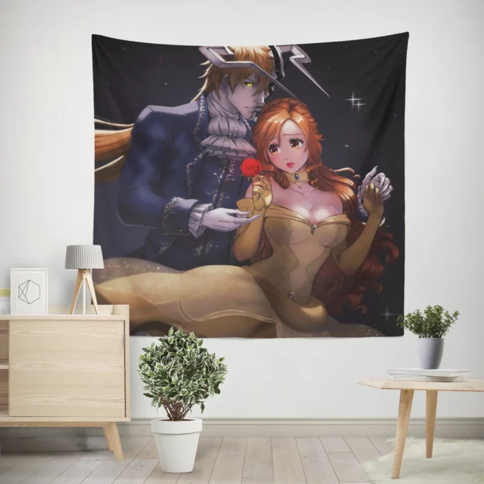 Orihime And Ichigo Bleach Chronicle Anime Wall Tapestry