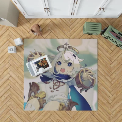 Paimon Navigating Genshin Impact Anime Rug