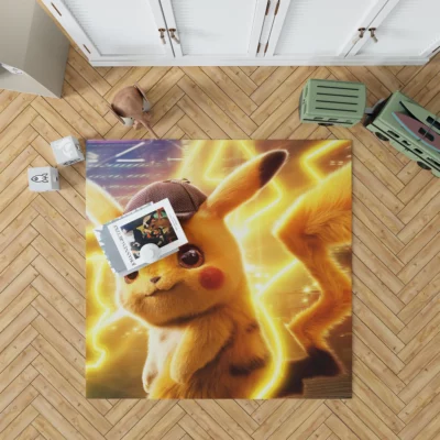 Pikachu Detective Mystery Caffeine Chronicles Anime Rug