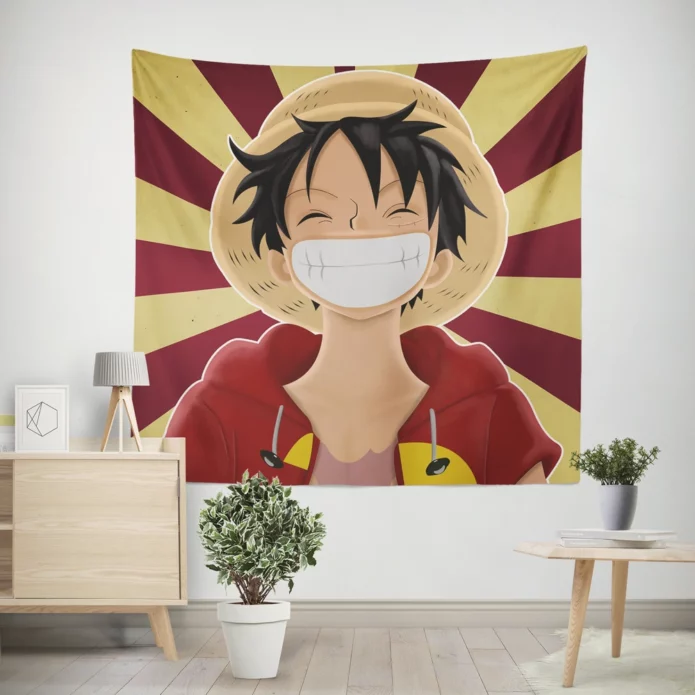 Pirate King Luffy Straw Hat Adventure Anime Wall Tapestry