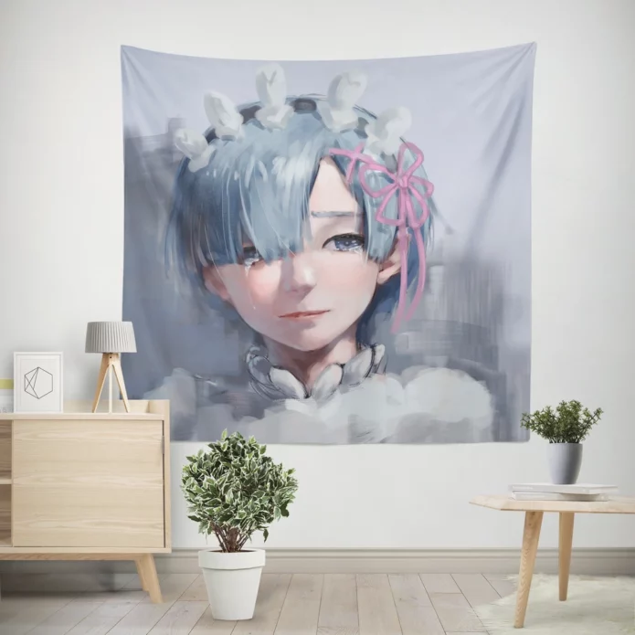 Re Zero Dreamscapes Rem Fantasy Adventure Anime Wall Tapestry