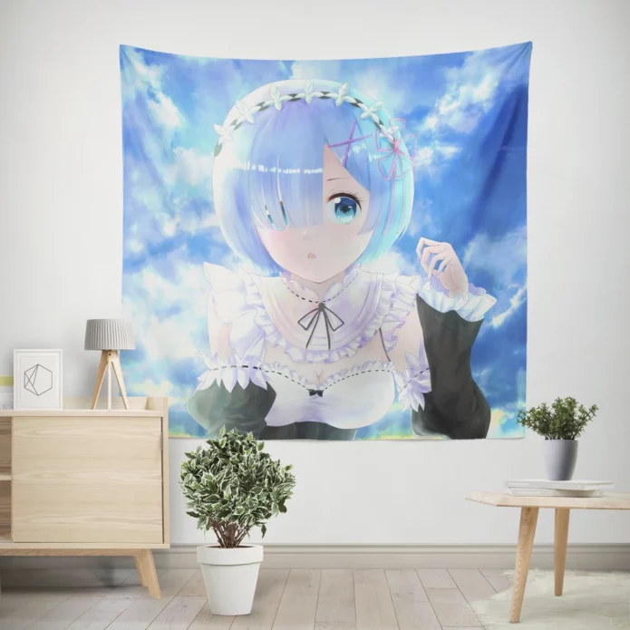 Re Zero Echoes Rem Enchanted Journey Anime Wall Tapestry