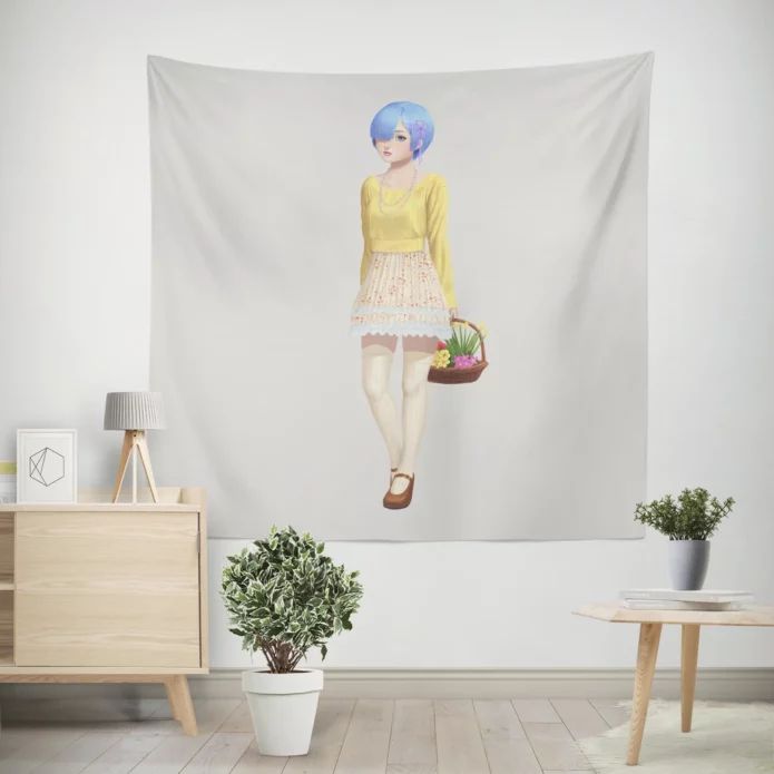 Re Zero Fantasia Rem Parallel Universe Anime Wall Tapestry