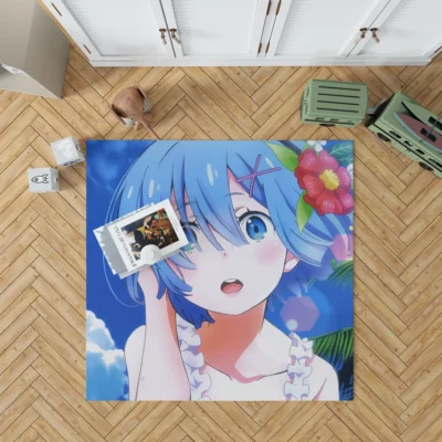 Re ZERO Memories Rem Emotional Journey Anime Rug