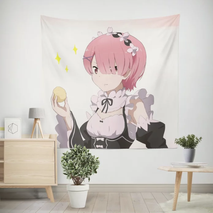 Re Zero Ram Maid Marvel Anime Wall Tapestry