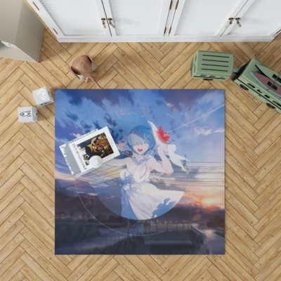 Re ZERO Reflections Rem Anime Odyssey Rug