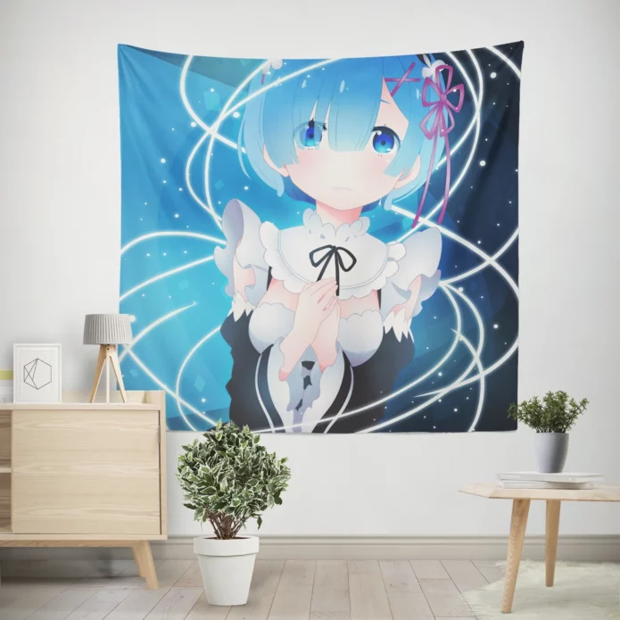 Re Zero Whispers Rem Mystic Quest Anime Wall Tapestry