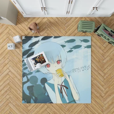 Rei Ayanami Evangelion Iconic Character Anime Rug