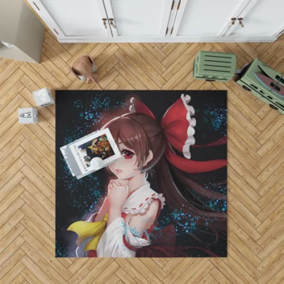 Reimu Hakurei Fantasy in the World of Touhou Anime Rug