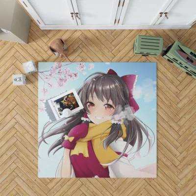 Reimu Hakurei Touhou Tales of Magic and Manga Anime Rug