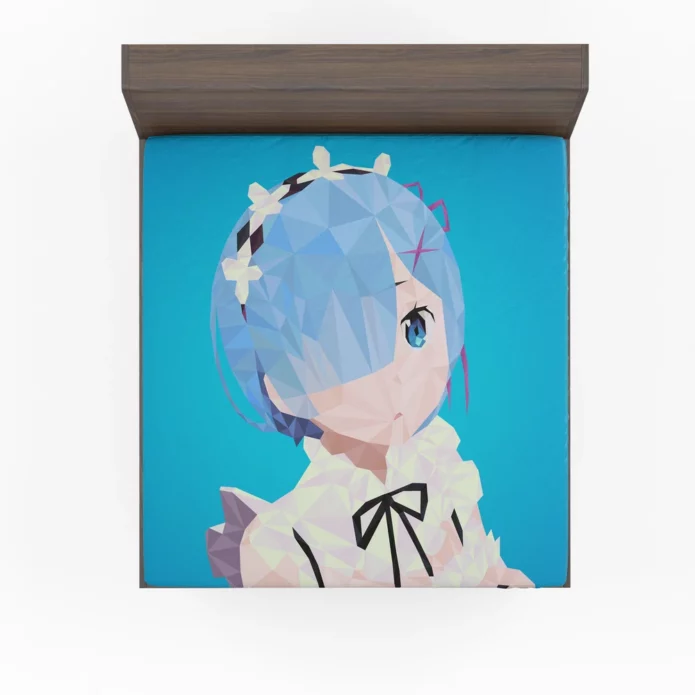 Rem Blue-Haired Chronicles Re Zero Adventure Anime Fitted Sheet