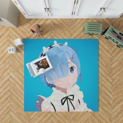 Rem Blue-Haired Chronicles Re ZERO Adventure Anime Rug