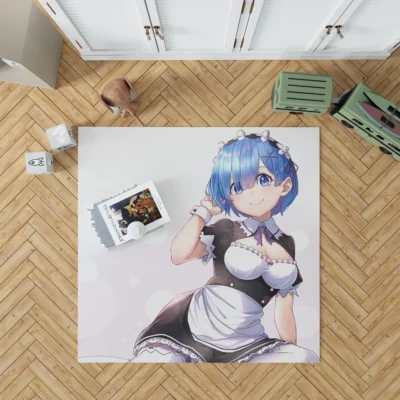 Rem Maid Chronicles Re ZERO Mecha Adventure Anime Rug