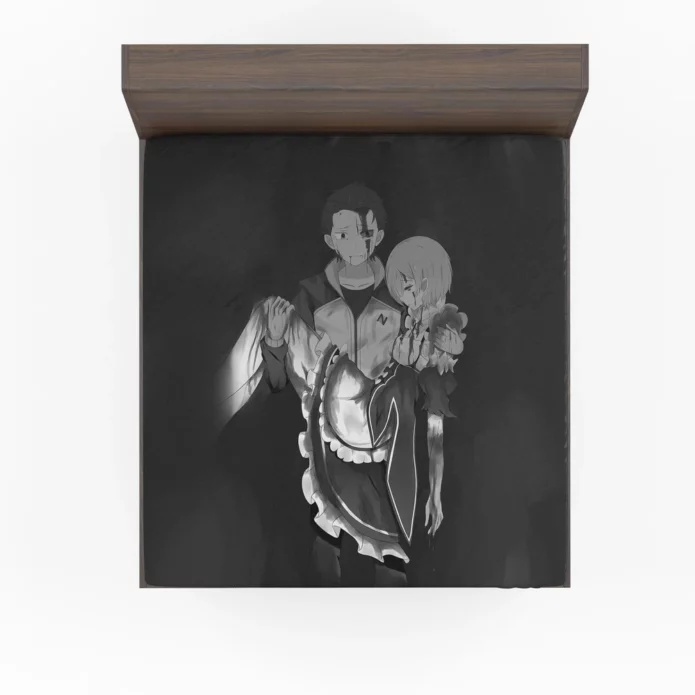 Rem And Subaru Re Zero Unbreakable Bond Anime Fitted Sheet