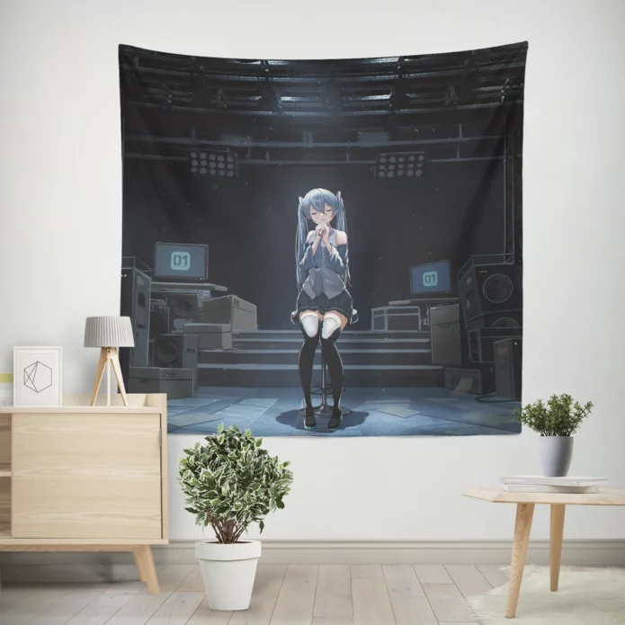 Resonating Vocaloid Hatsune Miku Anime Wall Tapestry