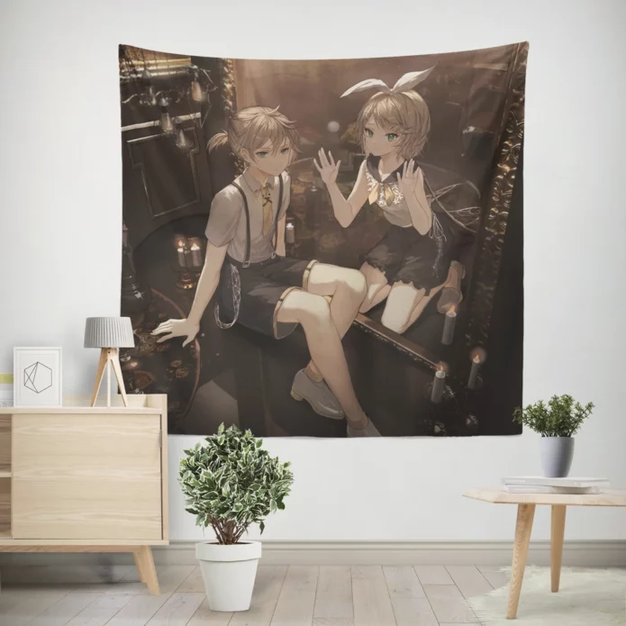 Rin And Len Kagamine Vocaloid Harmony Anime Wall Tapestry