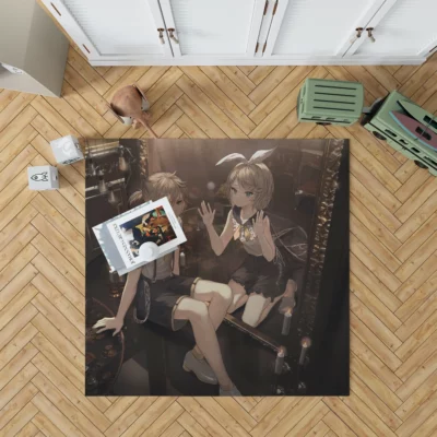 Rin and Len Vocaloid Harmony Anime Rug