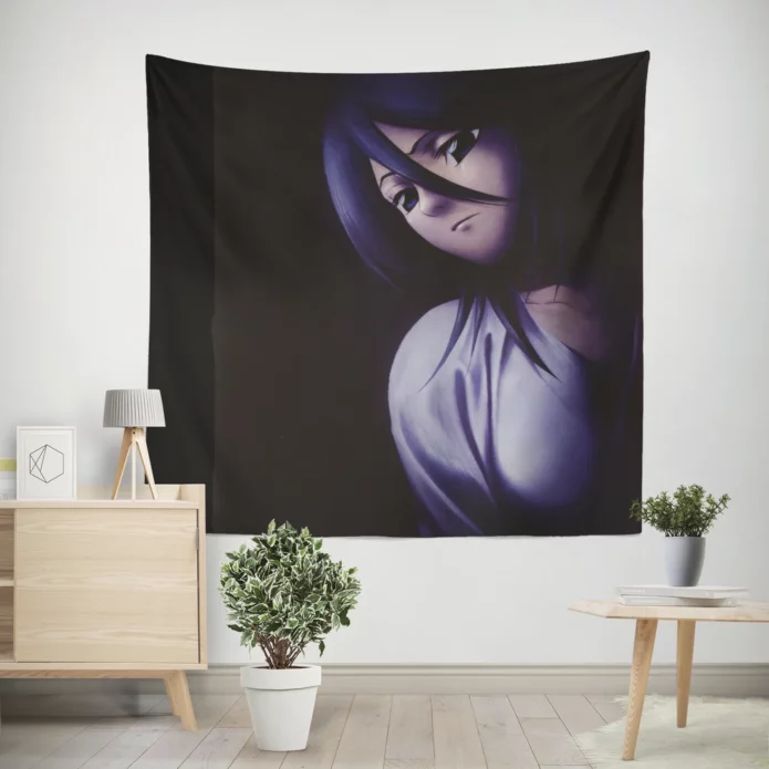 Rukia Battle Unleashing Power Anime Wall Tapestry