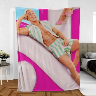 Ryan Gosling as Ken Barbies Movie Fleece Blanket