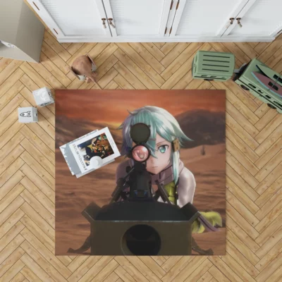 SAO II Sinon Virtual Adventures Anime Rug