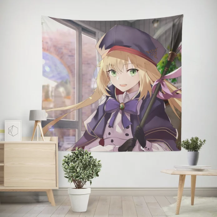 Saber Caster Form A Fate Grand Order Tale Anime Wall Tapestry