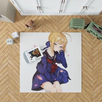 Saber Destiny A Fate Grand Order Tale Anime Rug