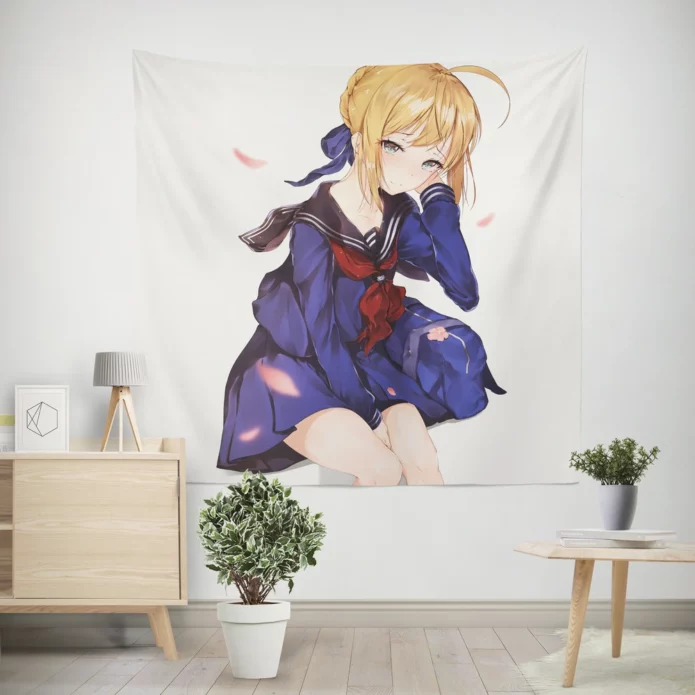 Saber Destiny A Fate Grand Order Tale Anime Wall Tapestry