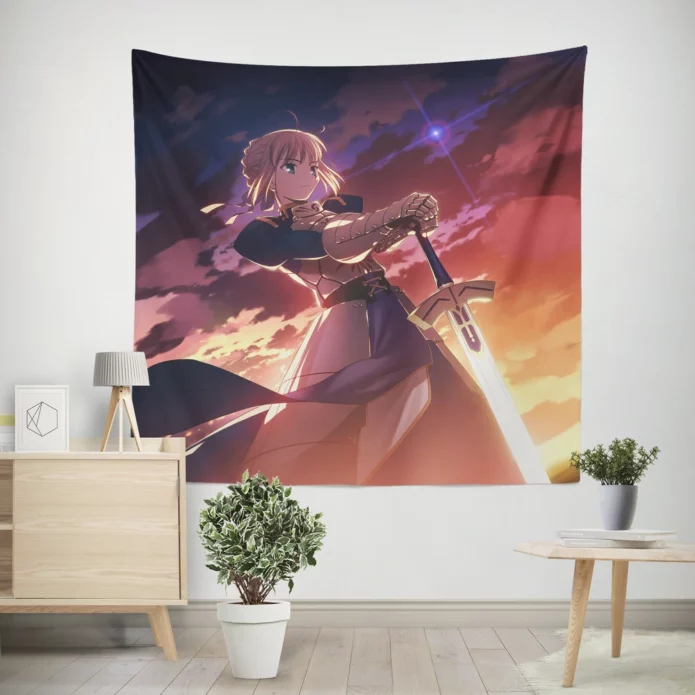 Saber Legacy Fate Stay Night Chronicles Anime Wall Tapestry