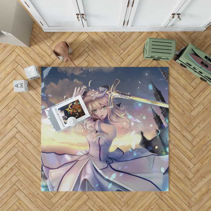 Saber Lily Grand Order Fate Chronicles Anime Rug