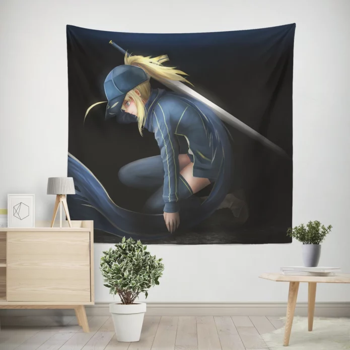 Saber Of Fate Heroine X Quest Anime Wall Tapestry