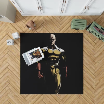 Saitama Quest One Punch Man Journey Anime Rug