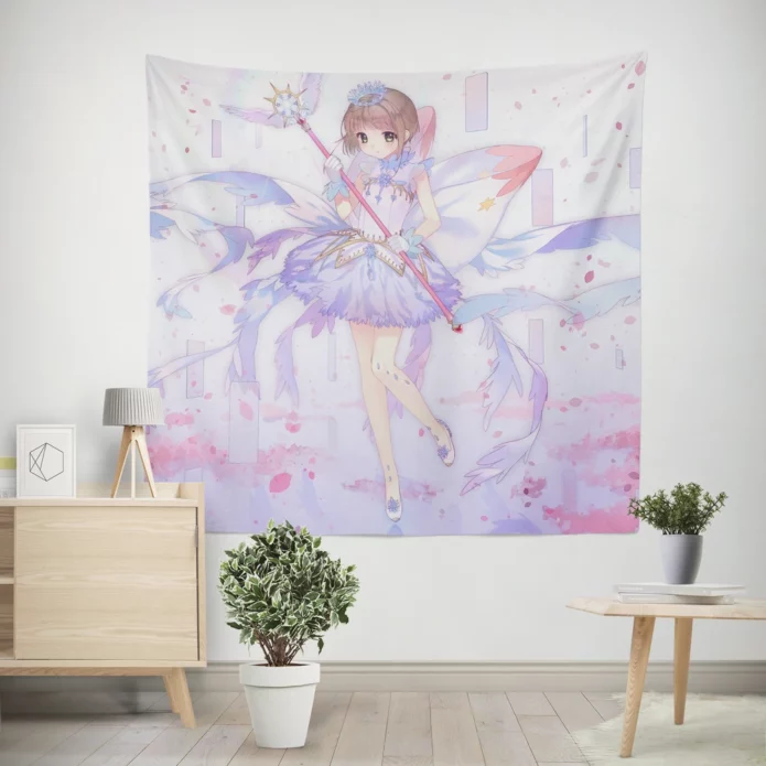 Sakura Kinomoto Cardcaptor Spellbinding Journey Anime Wall Tapestry