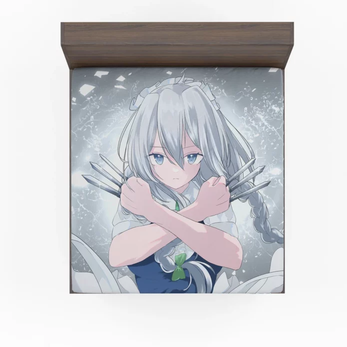 Sakuya Izayoi Time-Bending Touhou Tale Anime Fitted Sheet