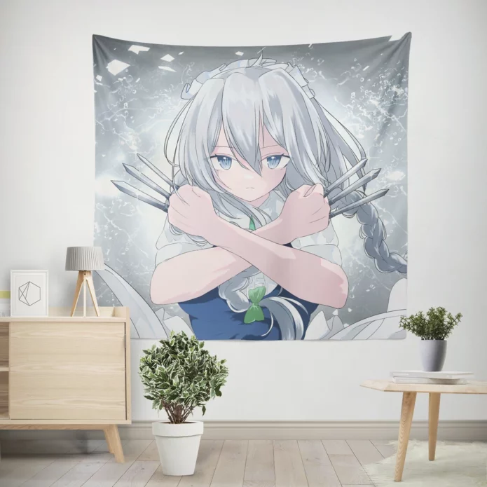 Sakuya Izayoi Time-Bending Touhou Tale Anime Wall Tapestry